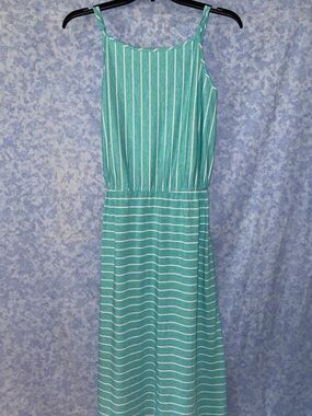 NWT—Love, Fire: Striped Mint Green Maxi Dress